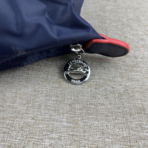 NWT Longchamp Le Pliage Original Large Shoulder Nylon Bag Tote Navy - Picture 9 of 10